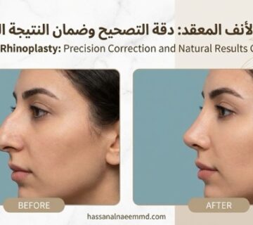 تجميل الأنف المعقد قبل وبعد   دقة التصحيح مع د  حسن النعيم في الرياض