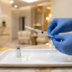 ابرة سكلبترا للوجه في عيادة د  حسن النعيم لتحفيز الكولاجين