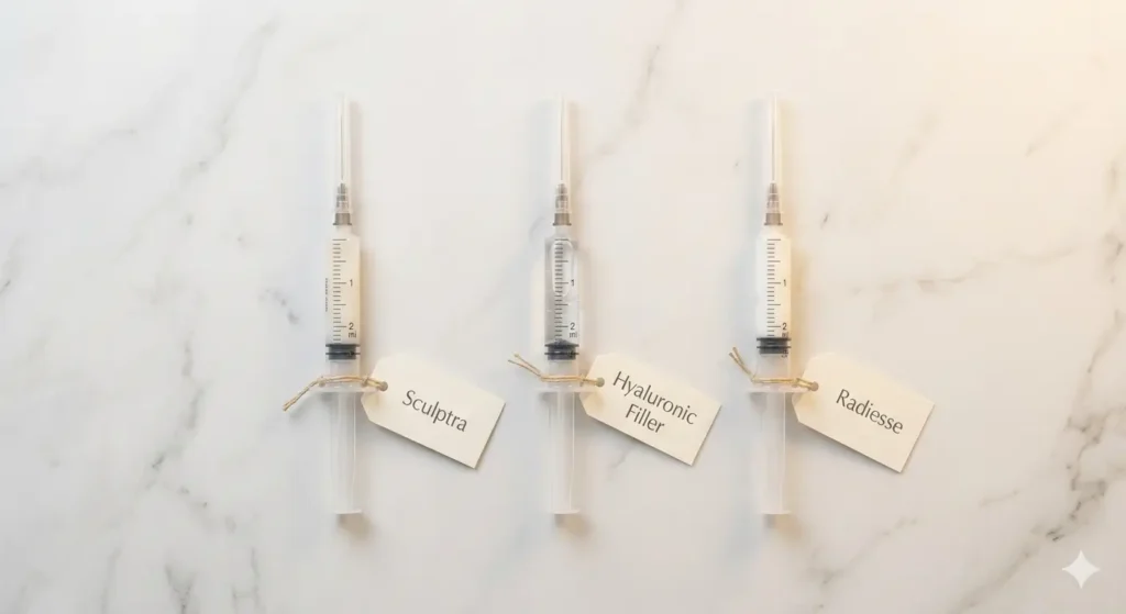 مقارنة سكلبترا وفيلر الهيالورونيك وراديس