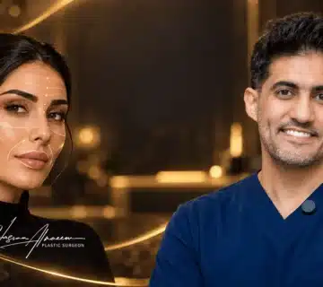 د  حسن النعيم استشاري جراحة التجميل في الرياض مع رسم توضيحي لمناطق البوتوكس والفيلر في الوجه – الفرق بين البوتوكس والفيلر